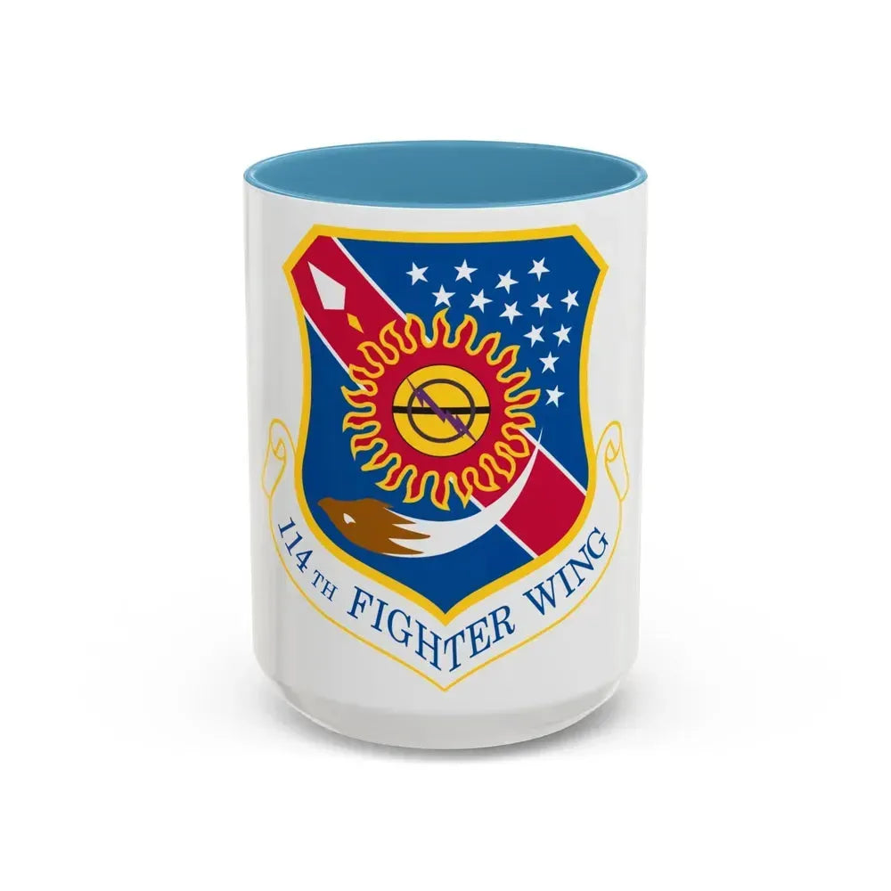 114th Fighter Wing (U.S. Air Force) Accent Coffee Mug 15oz Light Blue - Go Mug Yourself