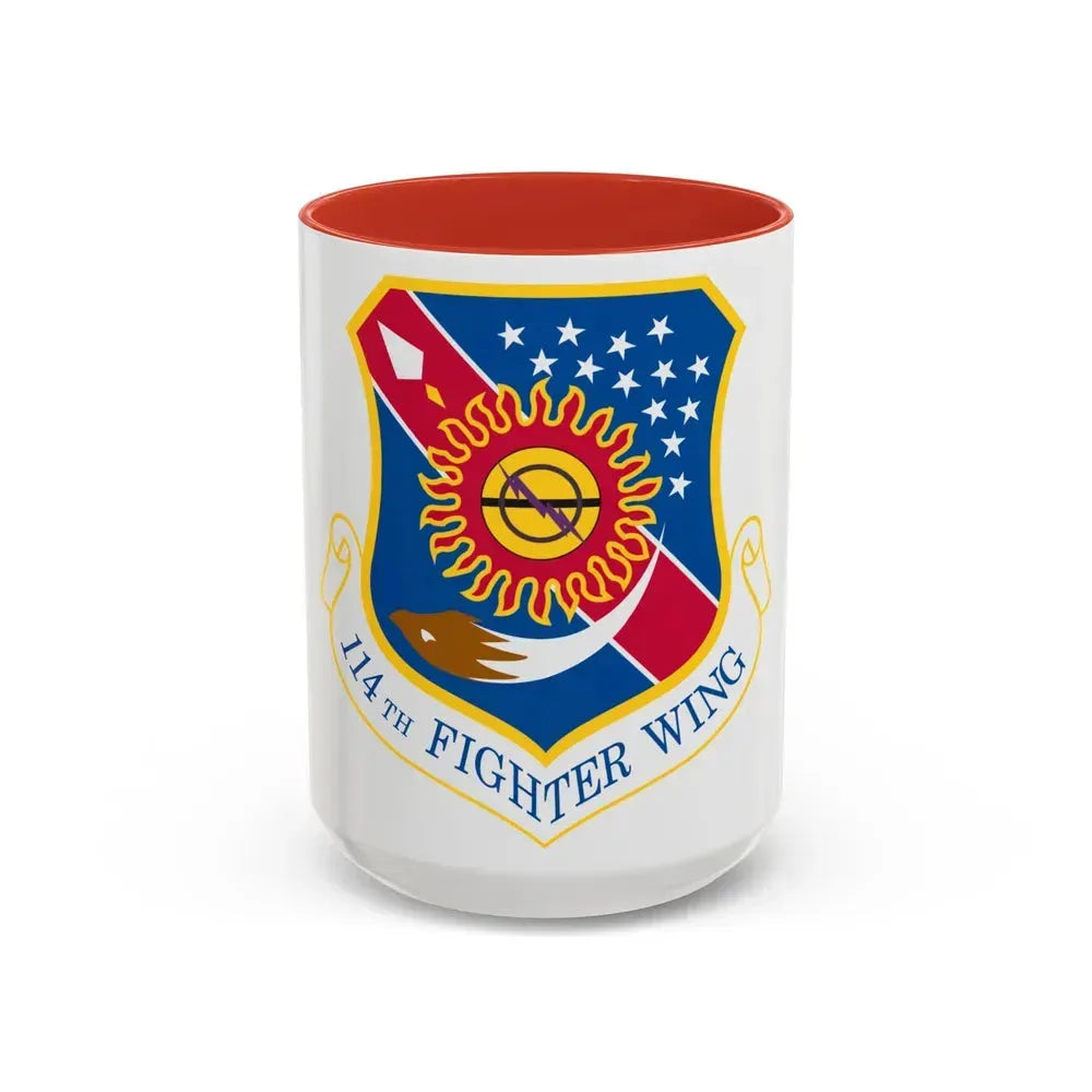 114th Fighter Wing (U.S. Air Force) Accent Coffee Mug 15oz Red - Go Mug Yourself