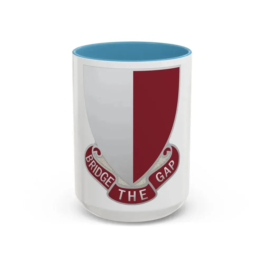 115 Engineer Battalion (U.S. Army) Accent Coffee Mug 15oz Light Blue - Go Mug Yourself