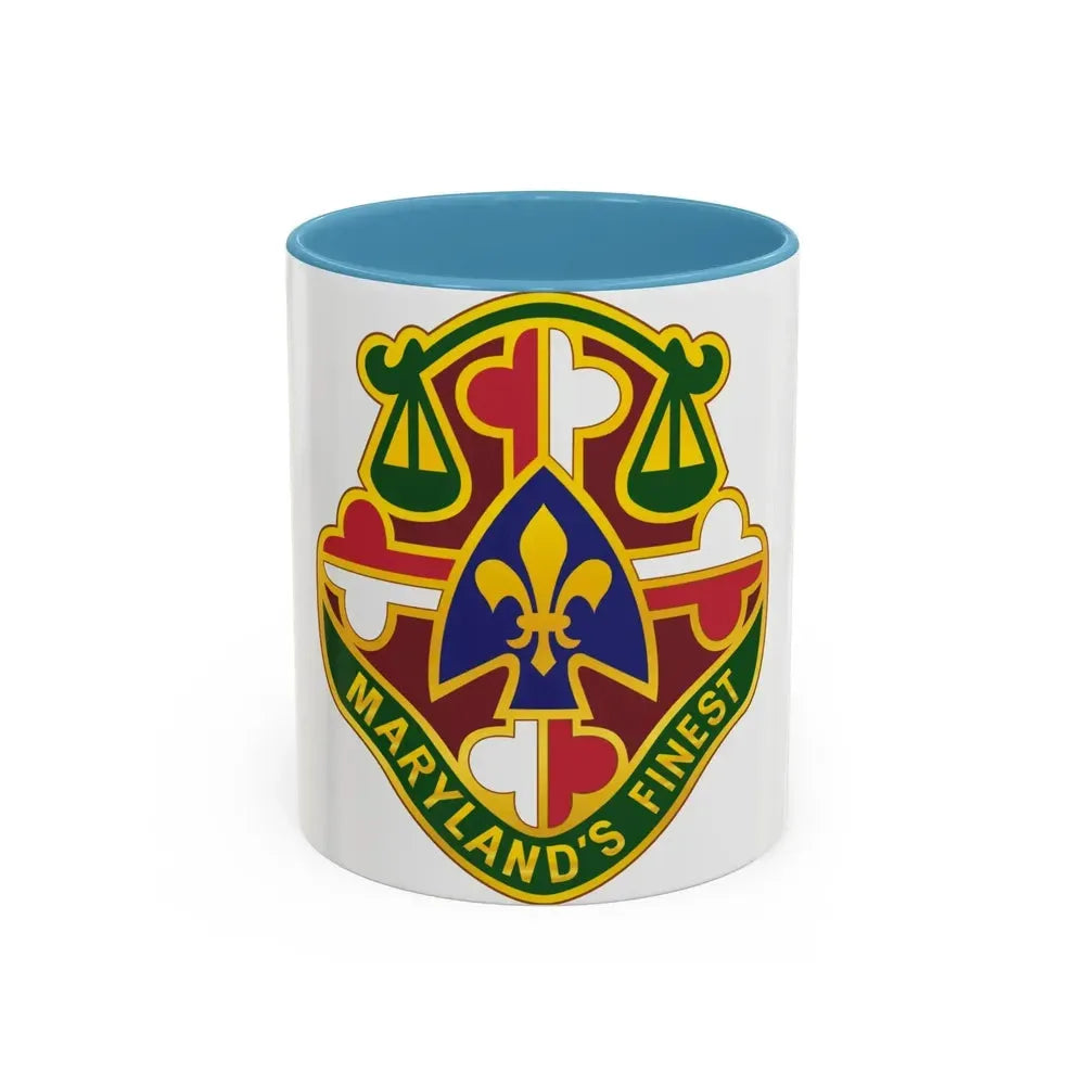 115 Military Police Battalion (U.S. Army) Accent Coffee Mug 11oz Light Blue - Go Mug Yourself