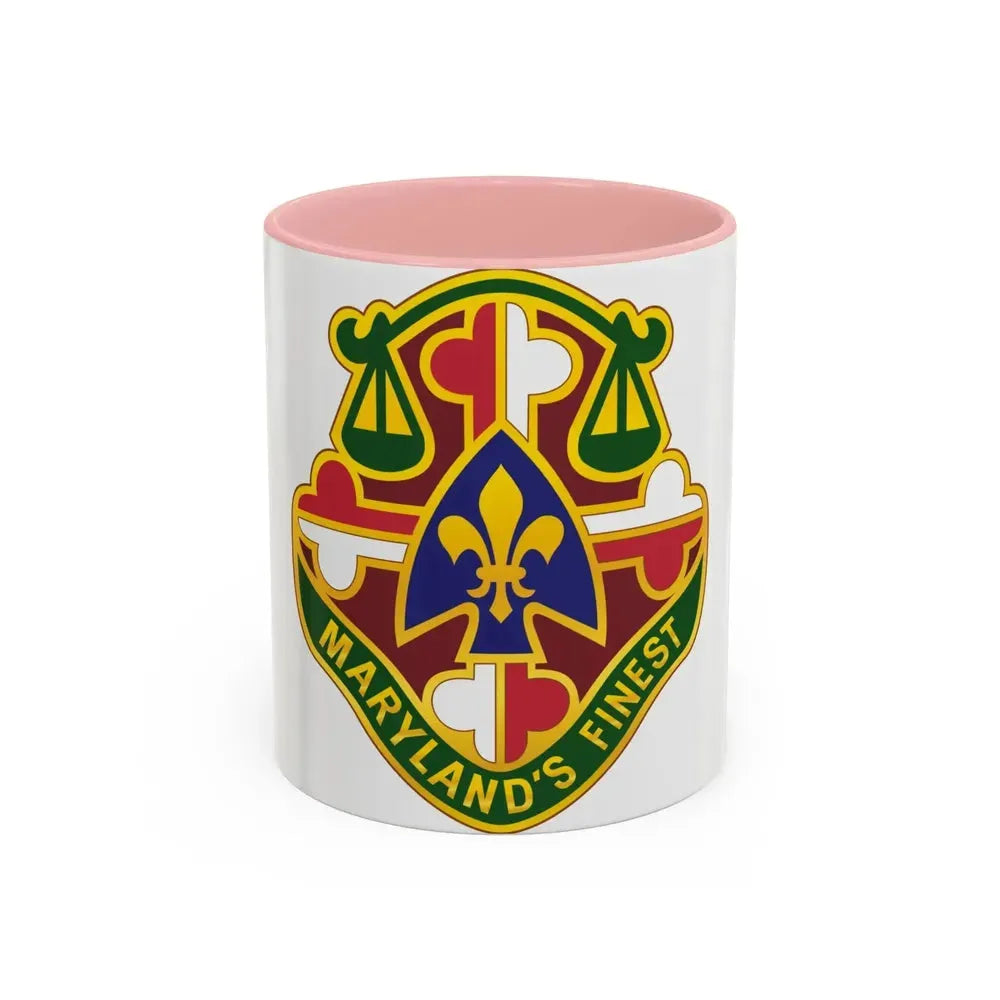 115 Military Police Battalion (U.S. Army) Accent Coffee Mug 11oz Pink - Go Mug Yourself