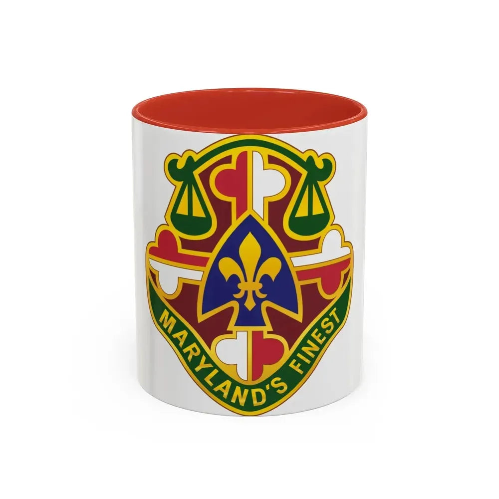 115 Military Police Battalion (U.S. Army) Accent Coffee Mug 11oz Red - Go Mug Yourself