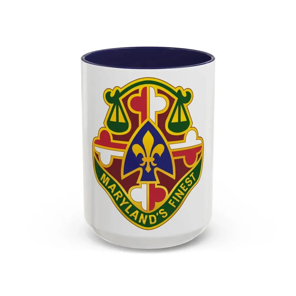 115 Military Police Battalion (U.S. Army) Accent Coffee Mug 15oz Navy - Go Mug Yourself