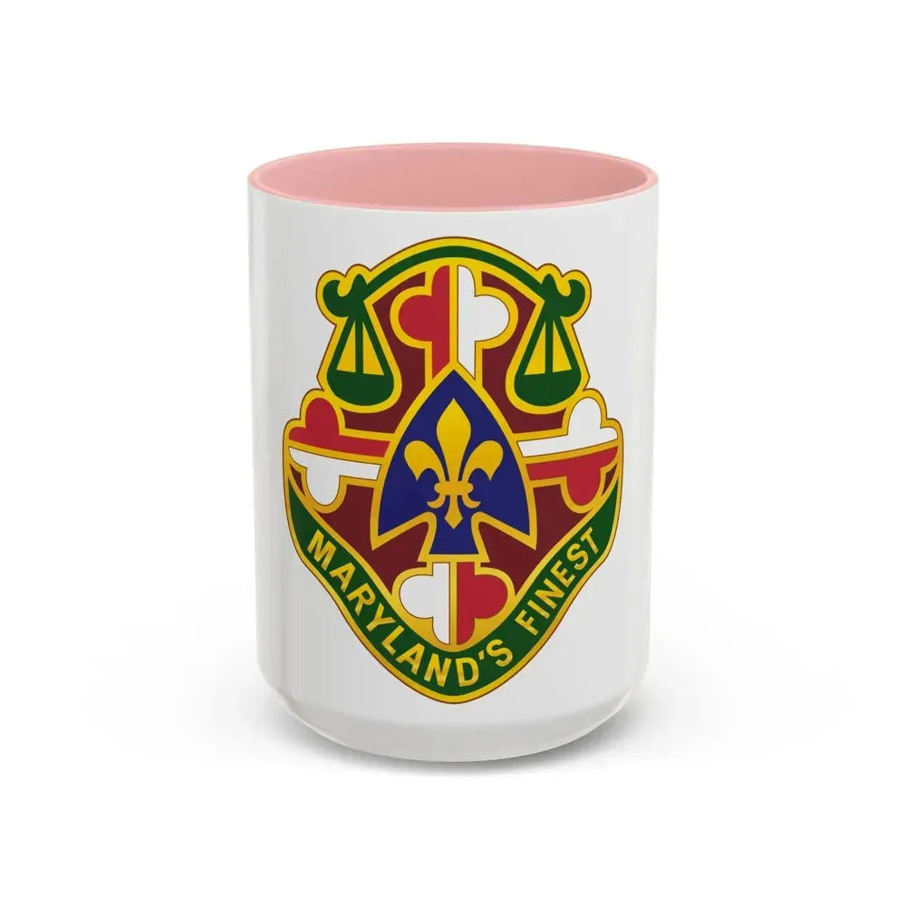 115 Military Police Battalion (U.S. Army) Accent Coffee Mug 15oz Pink - Go Mug Yourself