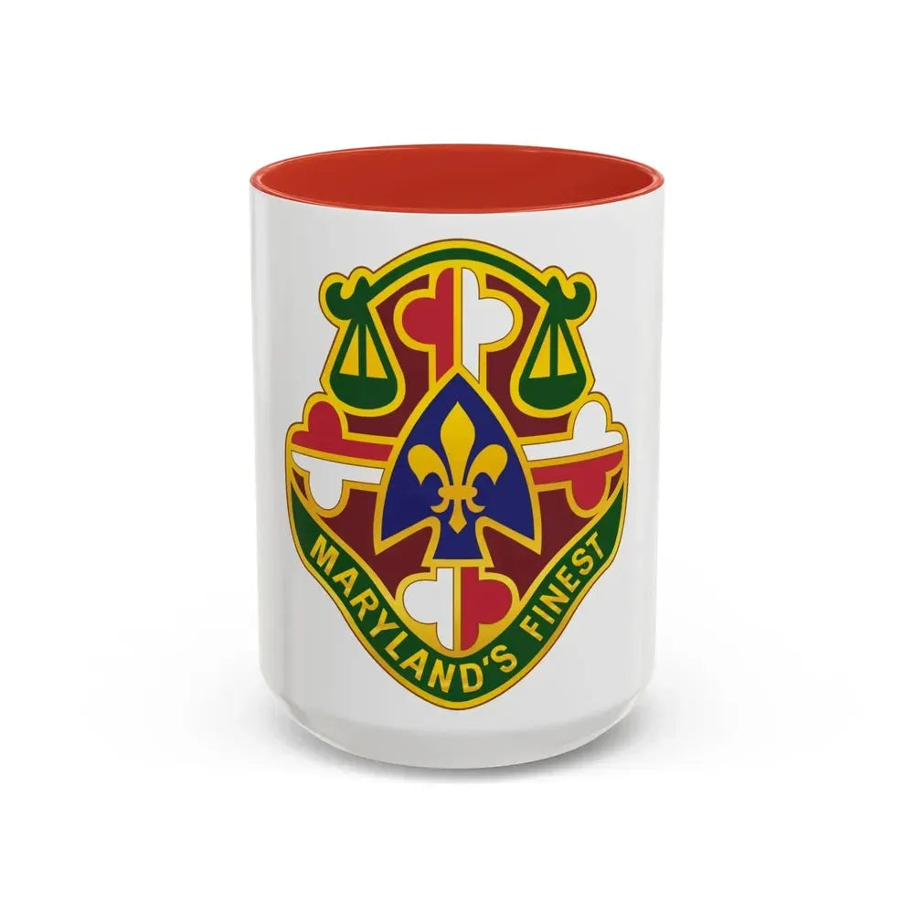 115 Military Police Battalion (U.S. Army) Accent Coffee Mug 15oz Red - Go Mug Yourself