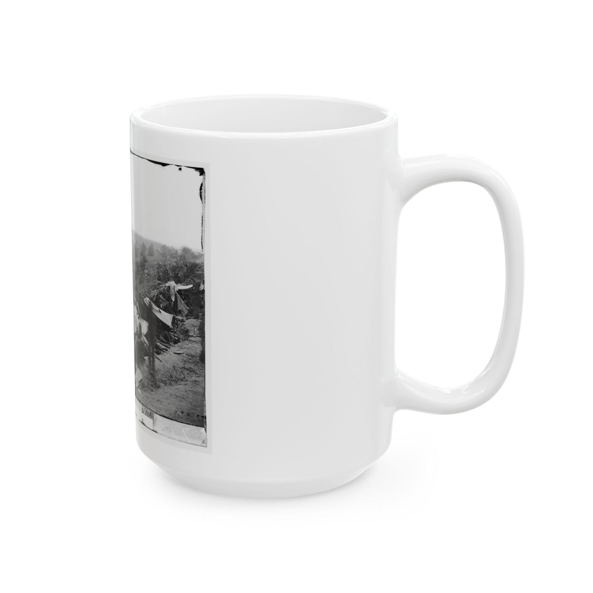 North Anna River, Va. Federal Troops Occupying Line Of Breastworks On The North Bank (U.S. Civil War) White Coffee Mug