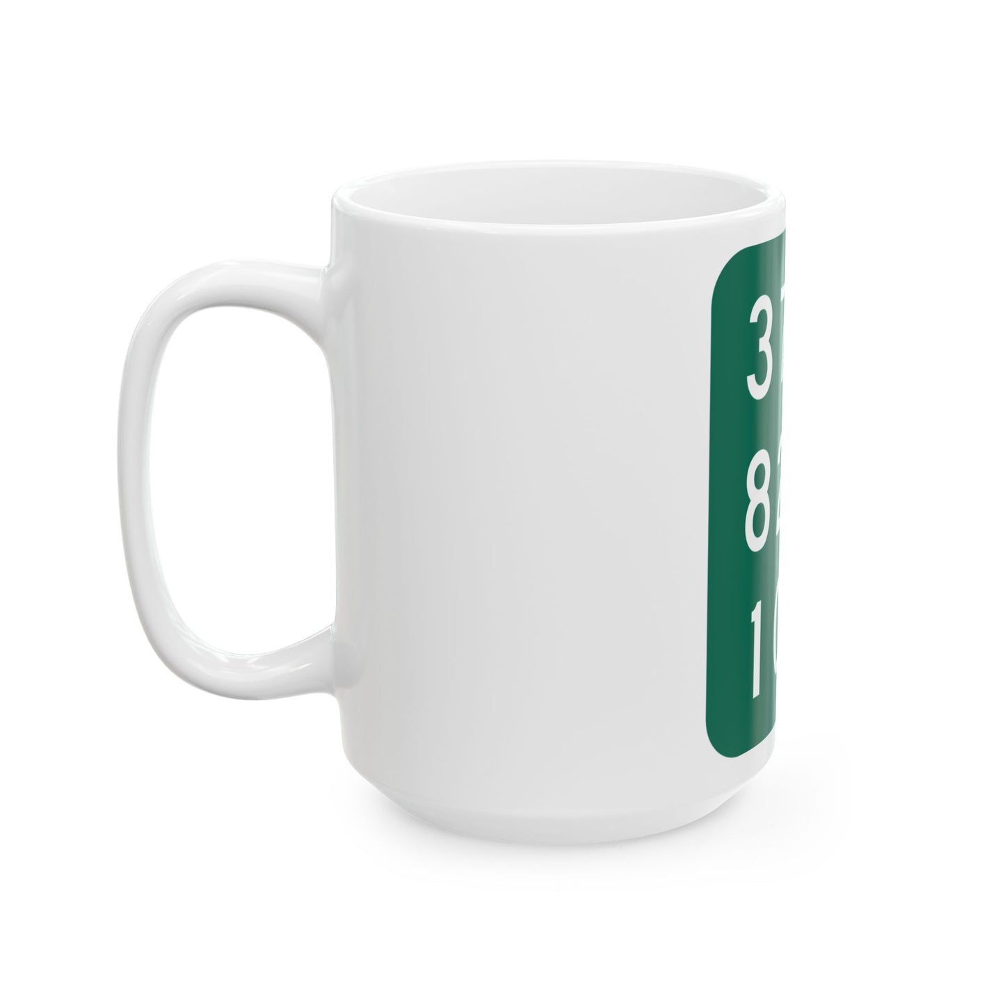 NY-376D (New York) (Road Sign) White Coffee Mug