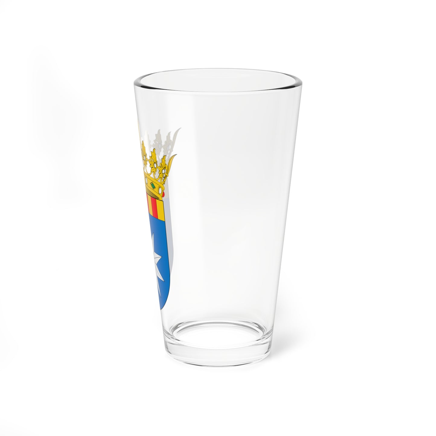 Escudo de la Comarca de la Ribera Baja del Ebro (Spain) (Coat of Arms) Pint Glass 16oz