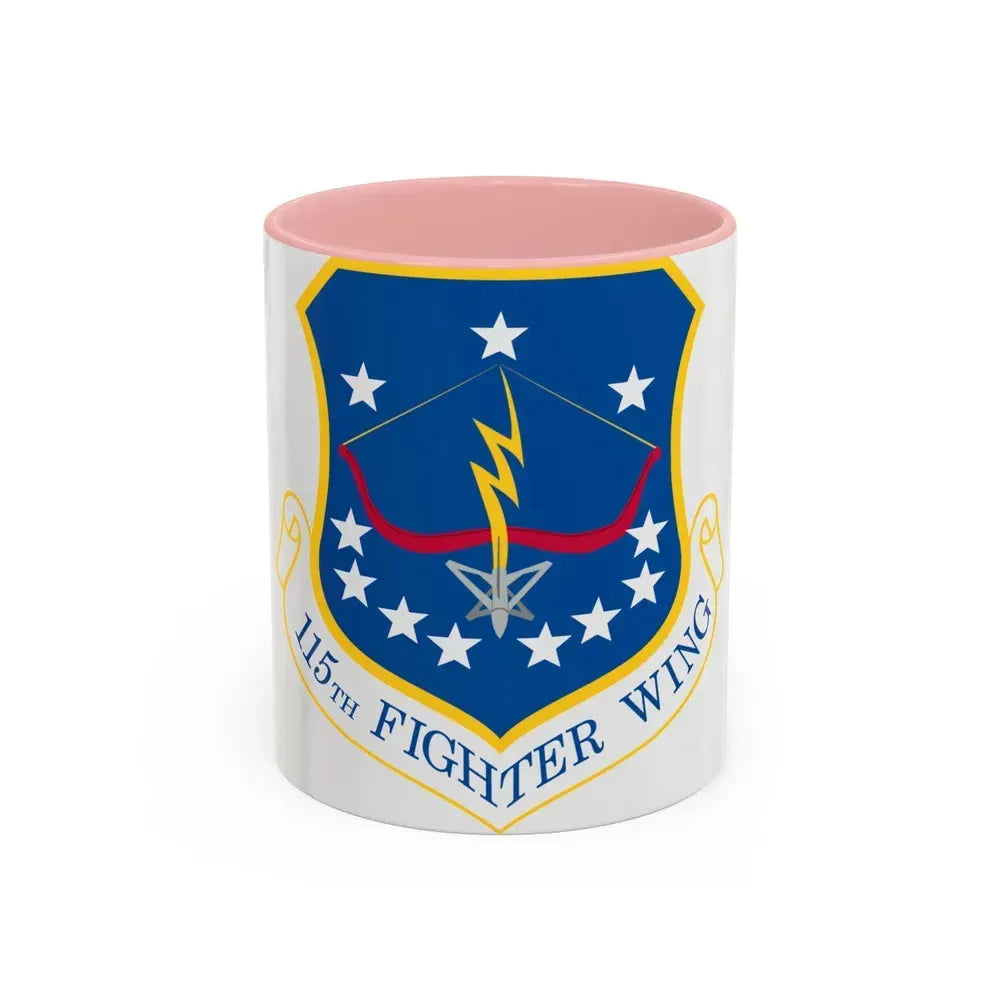115th Fighter Wing (U.S. Air Force) Accent Coffee Mug 11oz Pink - Go Mug Yourself