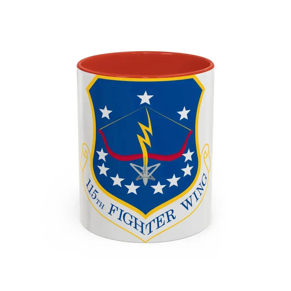 115th Fighter Wing (U.S. Air Force) Accent Coffee Mug 11oz Red - Go Mug Yourself