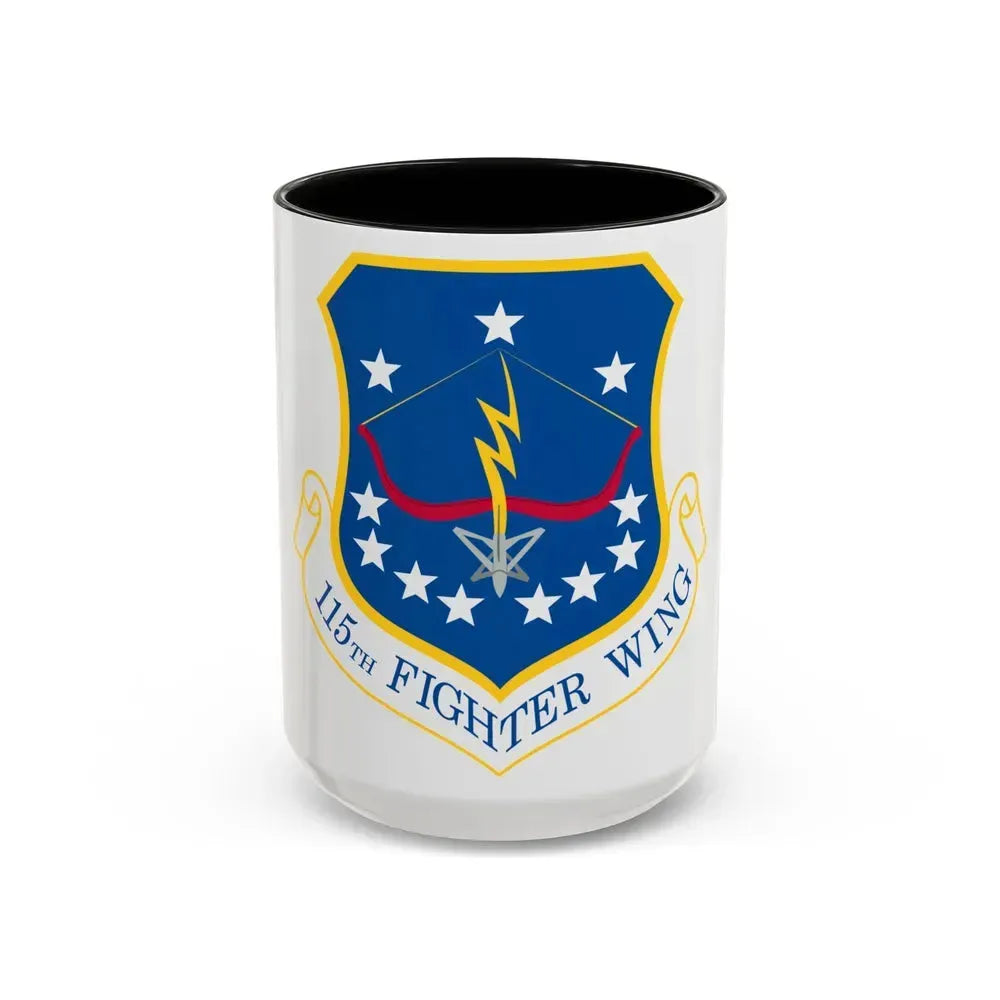 115th Fighter Wing (U.S. Air Force) Accent Coffee Mug 15oz Black - Go Mug Yourself