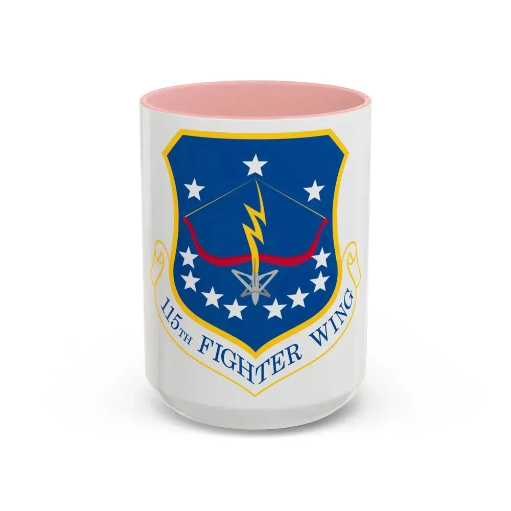 115th Fighter Wing (U.S. Air Force) Accent Coffee Mug 15oz Pink - Go Mug Yourself