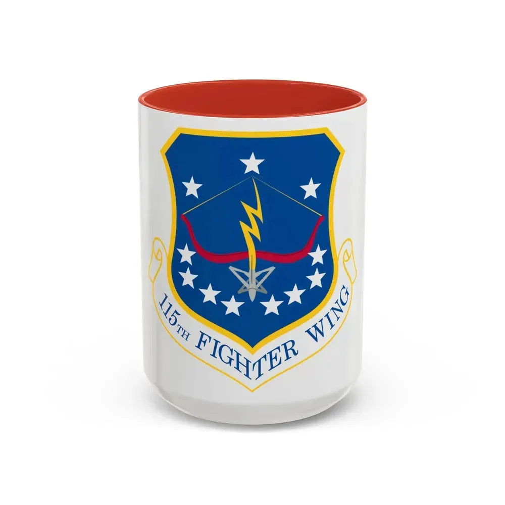 115th Fighter Wing (U.S. Air Force) Accent Coffee Mug 15oz Red - Go Mug Yourself