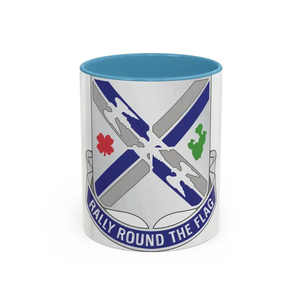 115th Infantry Regiment (U.S. Army) Accent Coffee Mug 11oz Light Blue - Go Mug Yourself