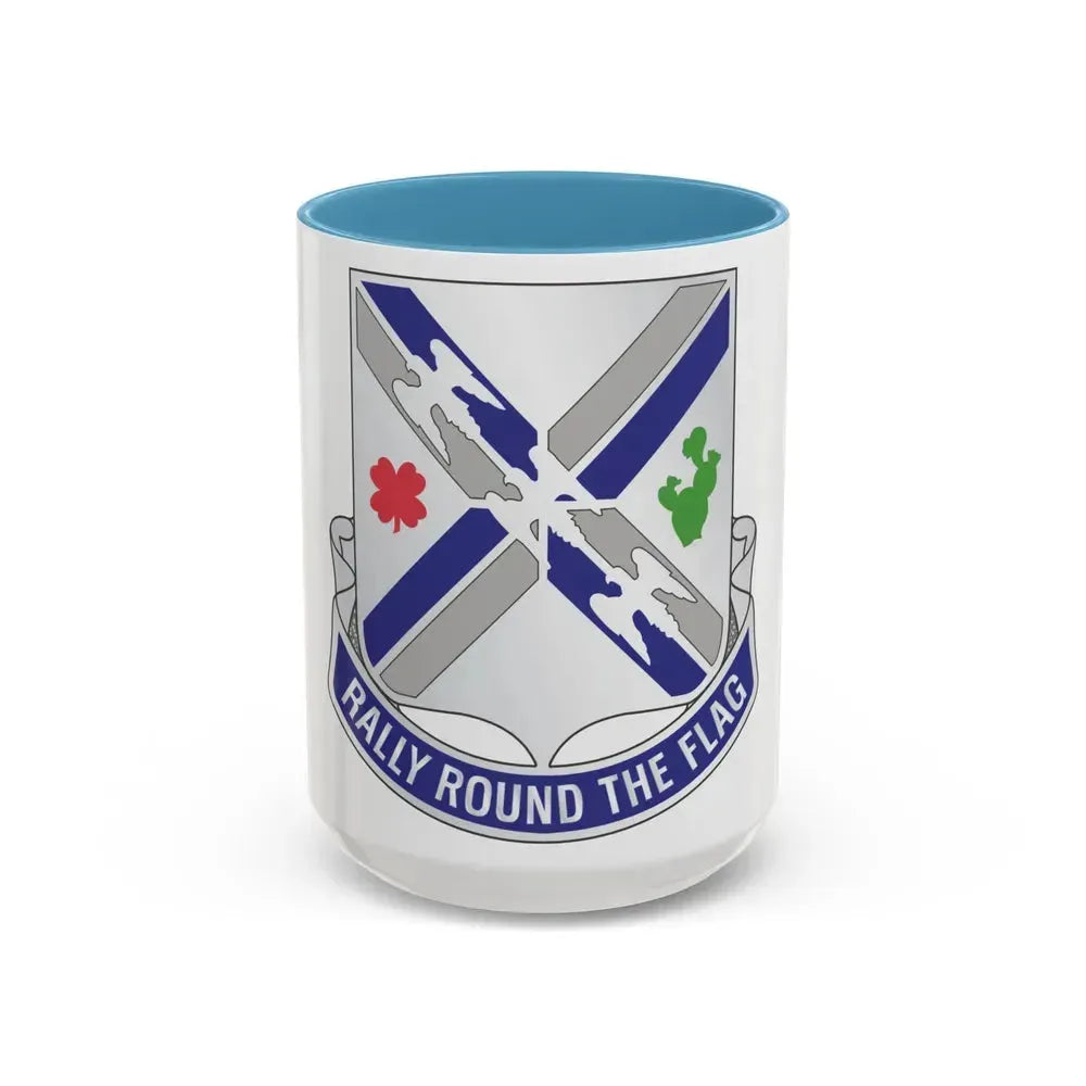 115th Infantry Regiment (U.S. Army) Accent Coffee Mug 15oz Light Blue - Go Mug Yourself