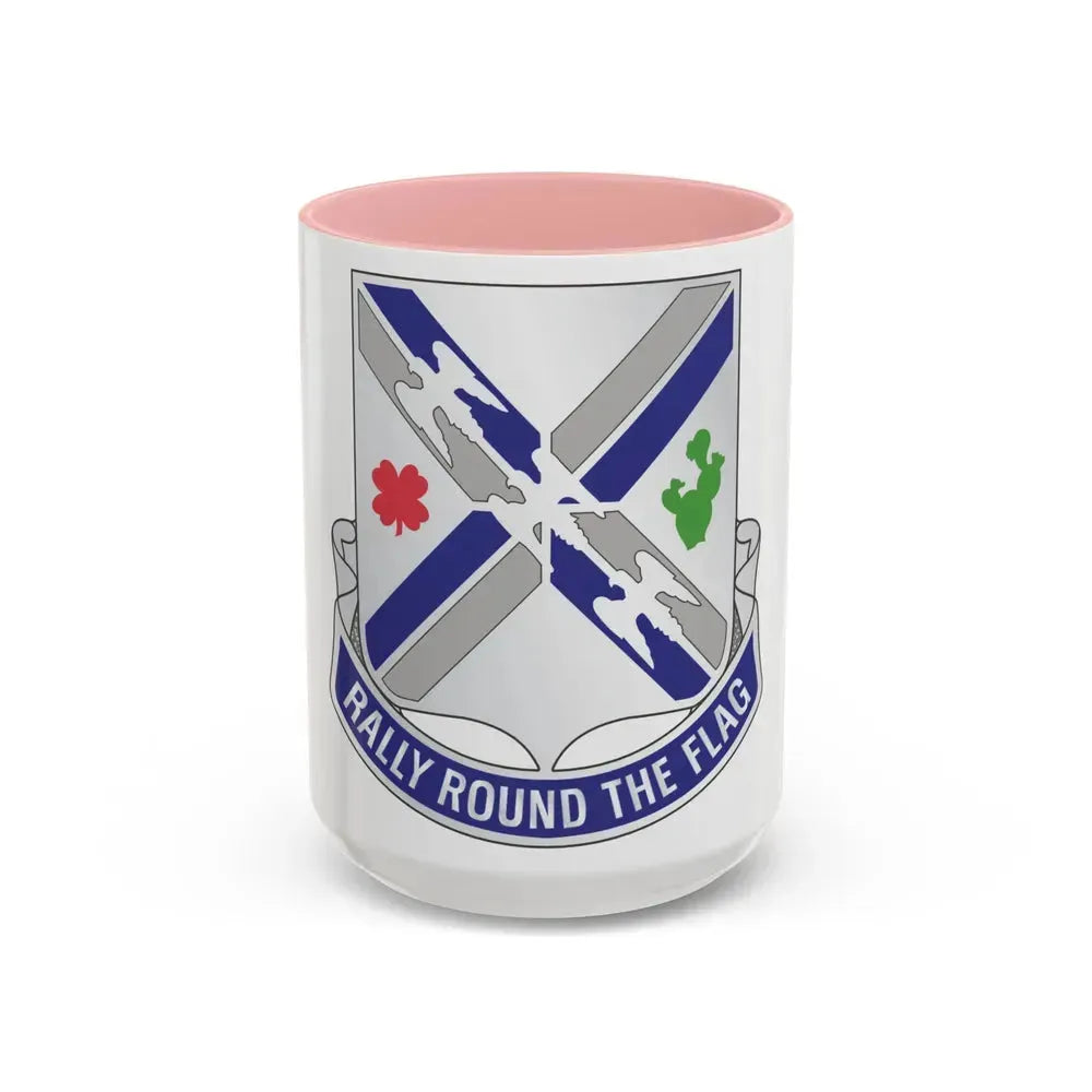 115th Infantry Regiment (U.S. Army) Accent Coffee Mug 15oz Pink - Go Mug Yourself