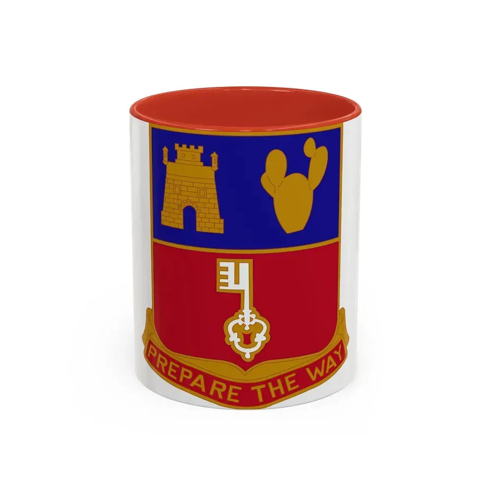 116 Engineer Battalion (U.S. Army) Accent Coffee Mug 11oz Red - Go Mug Yourself