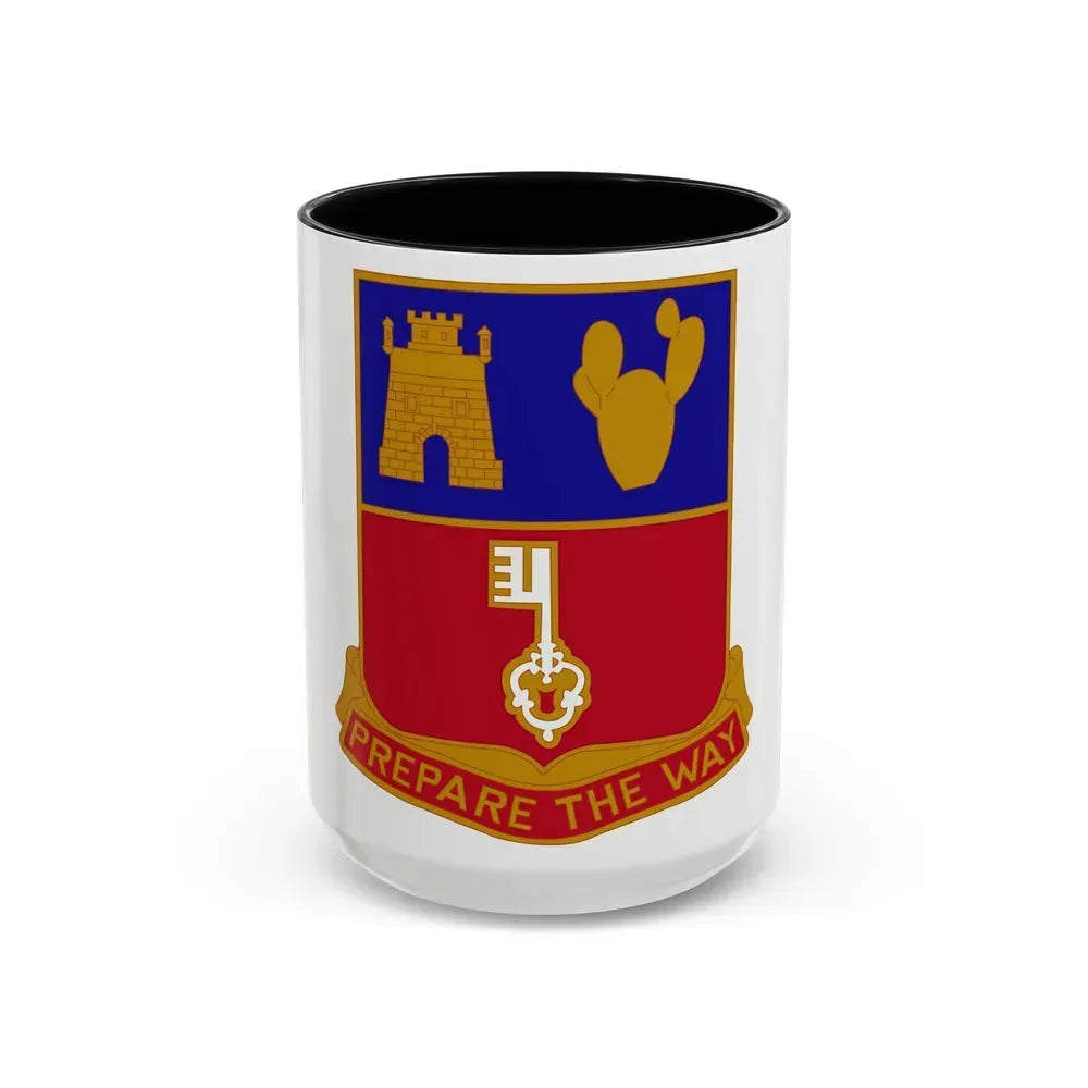 116 Engineer Battalion (U.S. Army) Accent Coffee Mug 15oz Black - Go Mug Yourself