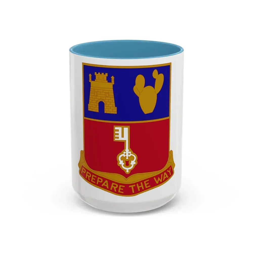 116 Engineer Battalion (U.S. Army) Accent Coffee Mug 15oz Light Blue - Go Mug Yourself
