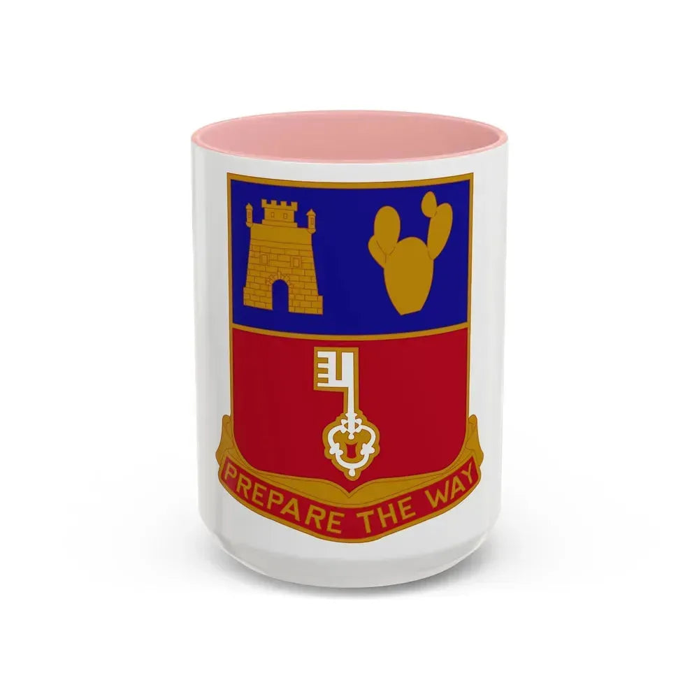 116 Engineer Battalion (U.S. Army) Accent Coffee Mug 15oz Pink - Go Mug Yourself