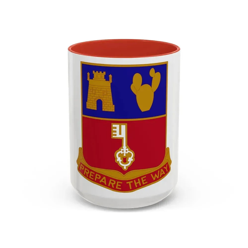 116 Engineer Battalion (U.S. Army) Accent Coffee Mug 15oz Red - Go Mug Yourself