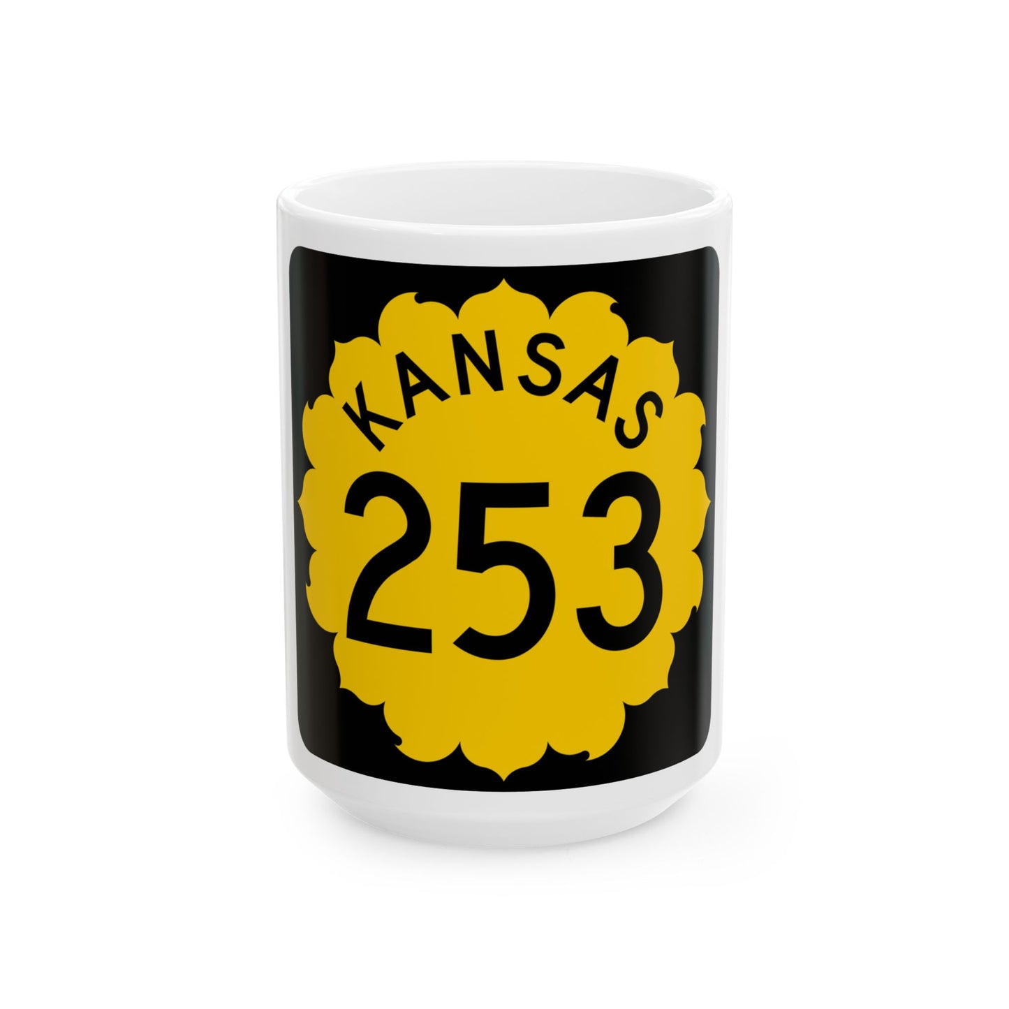 K-253 1962 (Kansas) (Road Sign) White Coffee Mug