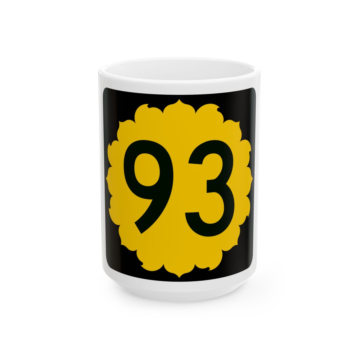K-93 (Kansas) (Road Sign) White Coffee Mug