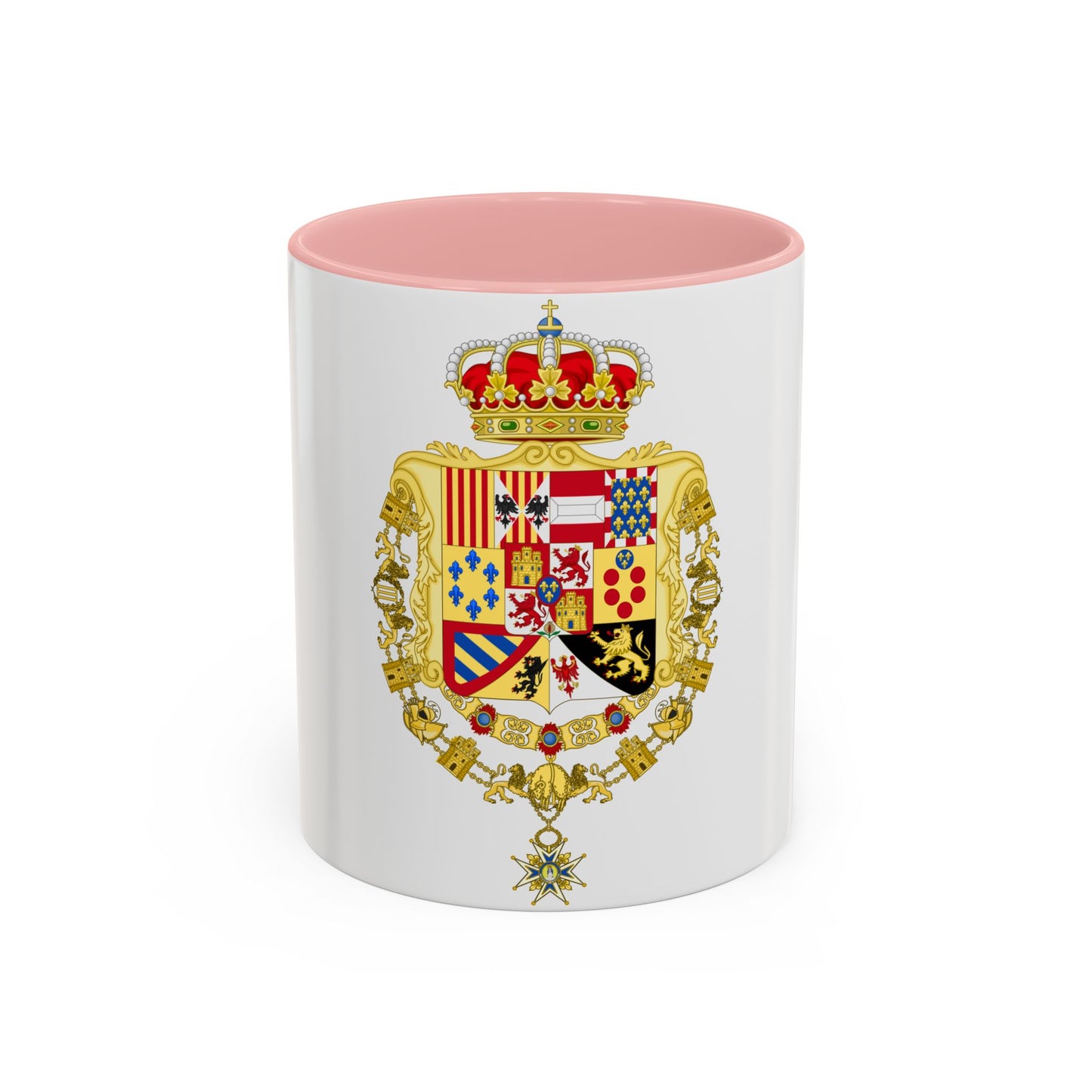 Royal Greater Coat of Arms of Spain (1761-1868 and 1874-1931) - Accent Coffee Mug