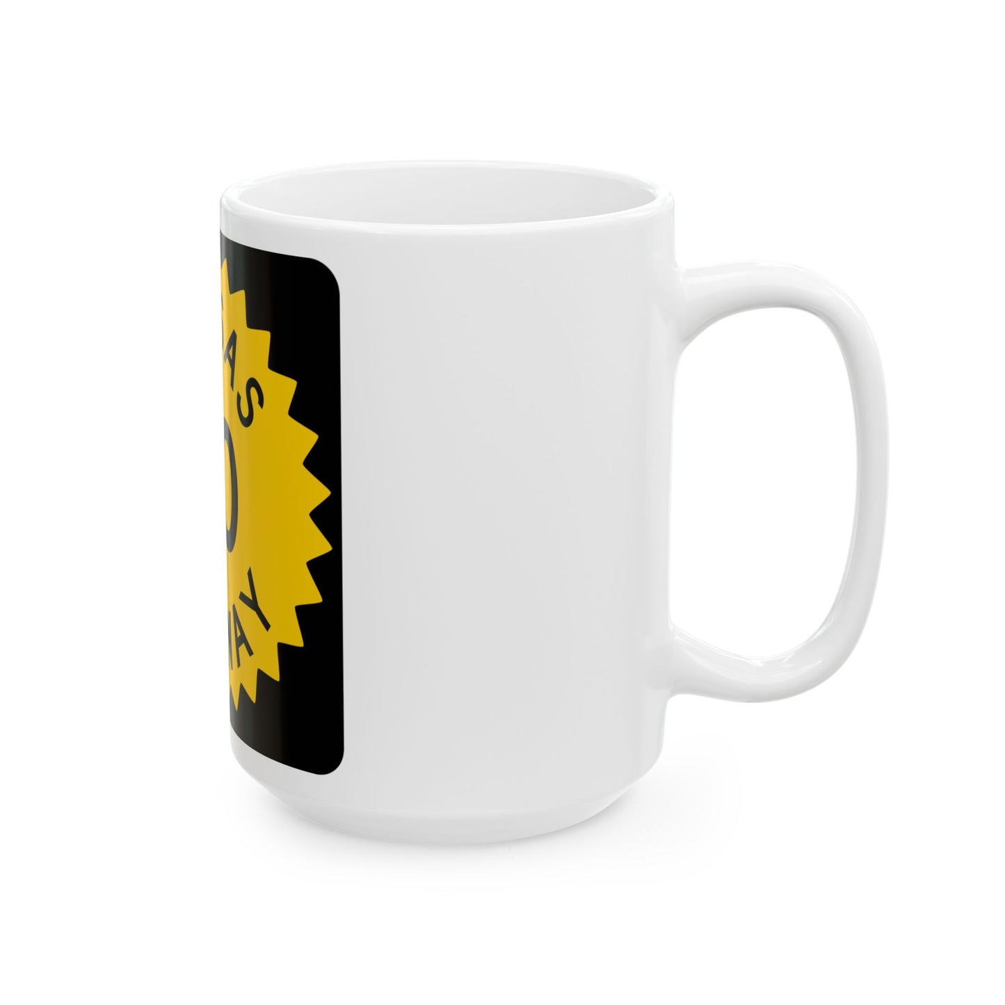 K-70 1948 (Kansas) (Road Sign) White Coffee Mug