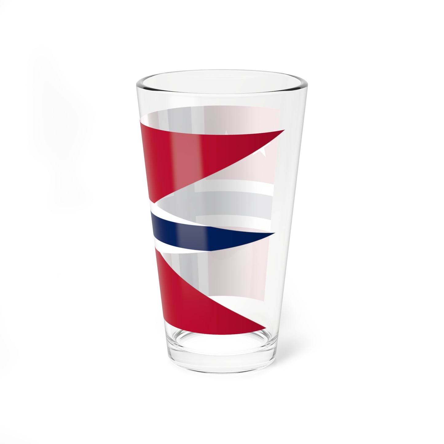 Rank Flag of a Rear Admiral of the Royal Norwegian Navy (Norway) Pint Glass 16oz