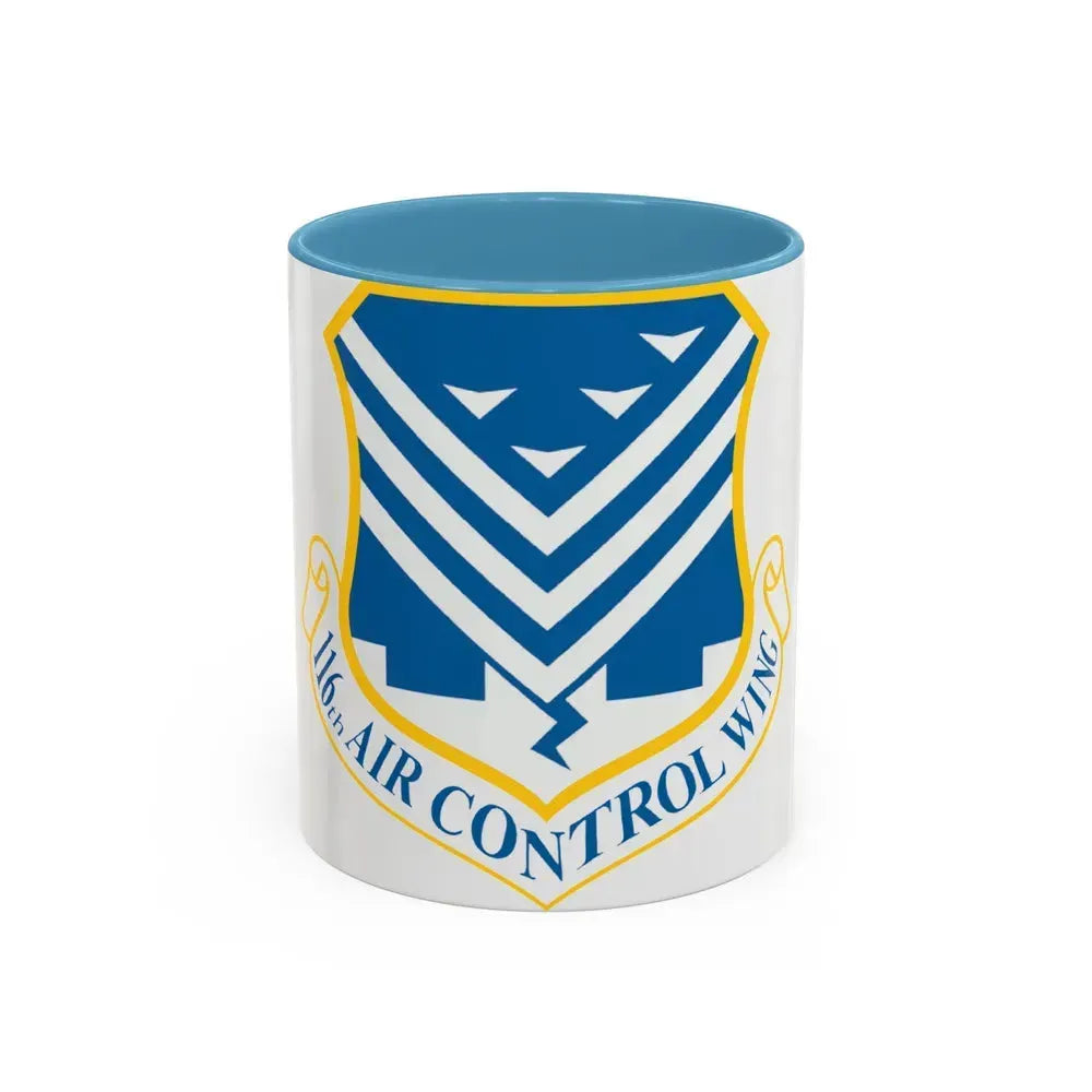 116th Air Control Wing (U.S. Air Force) Accent Coffee Mug 11oz Light Blue - Go Mug Yourself