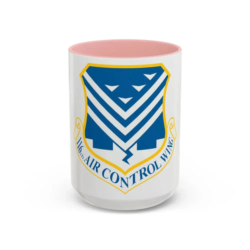 116th Air Control Wing (U.S. Air Force) Accent Coffee Mug 15oz Pink - Go Mug Yourself