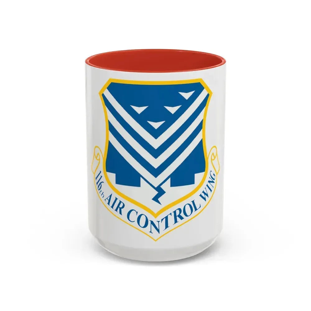 116th Air Control Wing (U.S. Air Force) Accent Coffee Mug 15oz Red - Go Mug Yourself