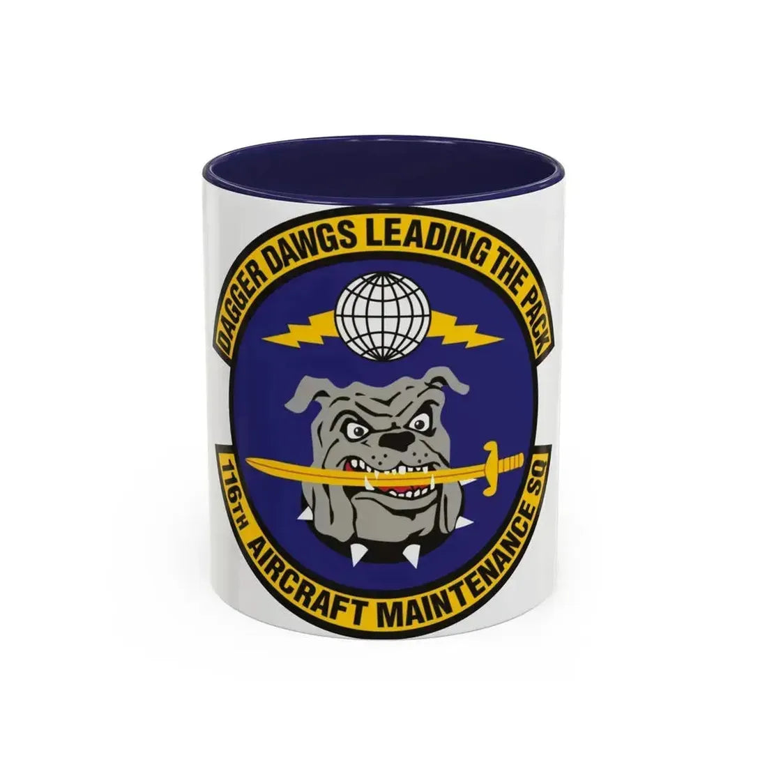 116th Aircraft Maintenance Squadron (U.S. Air Force) Accent Coffee Mug 11oz Navy - Go Mug Yourself