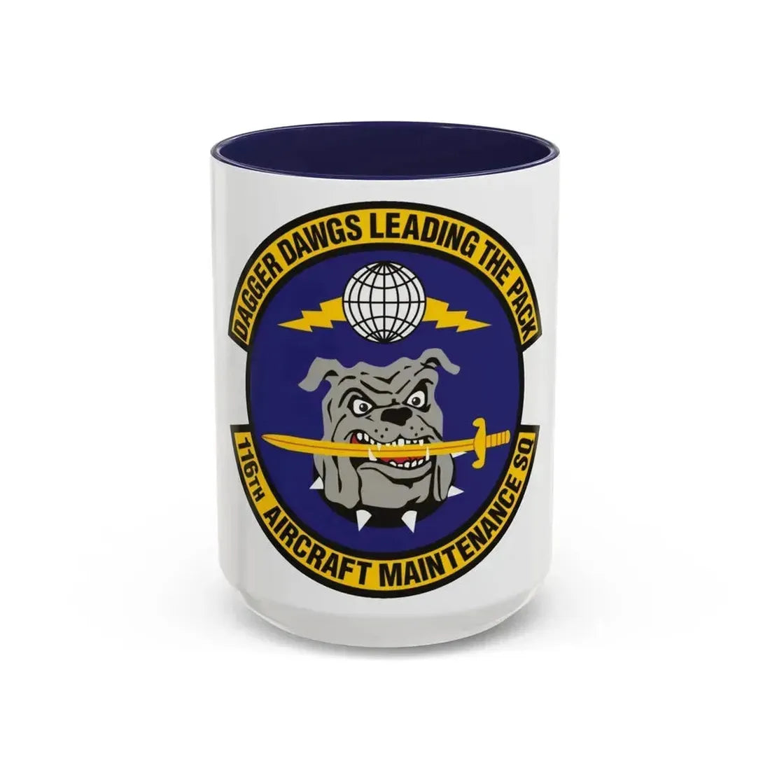 116th Aircraft Maintenance Squadron (U.S. Air Force) Accent Coffee Mug 15oz Navy - Go Mug Yourself