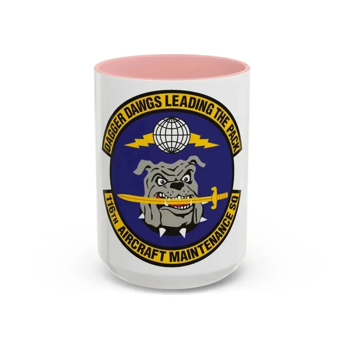 116th Aircraft Maintenance Squadron (U.S. Air Force) Accent Coffee Mug 15oz Pink - Go Mug Yourself
