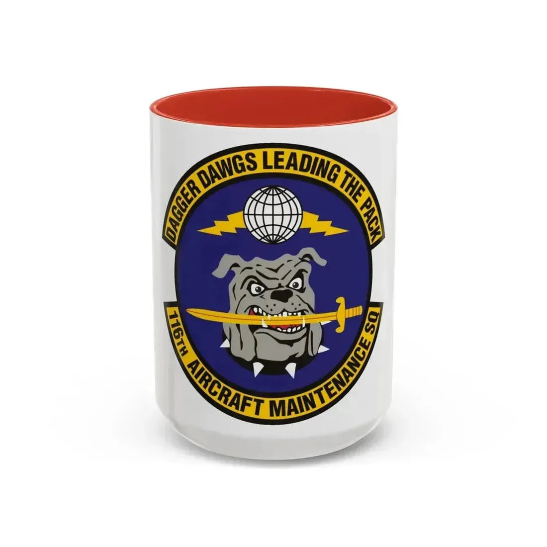 116th Aircraft Maintenance Squadron (U.S. Air Force) Accent Coffee Mug 15oz Red - Go Mug Yourself