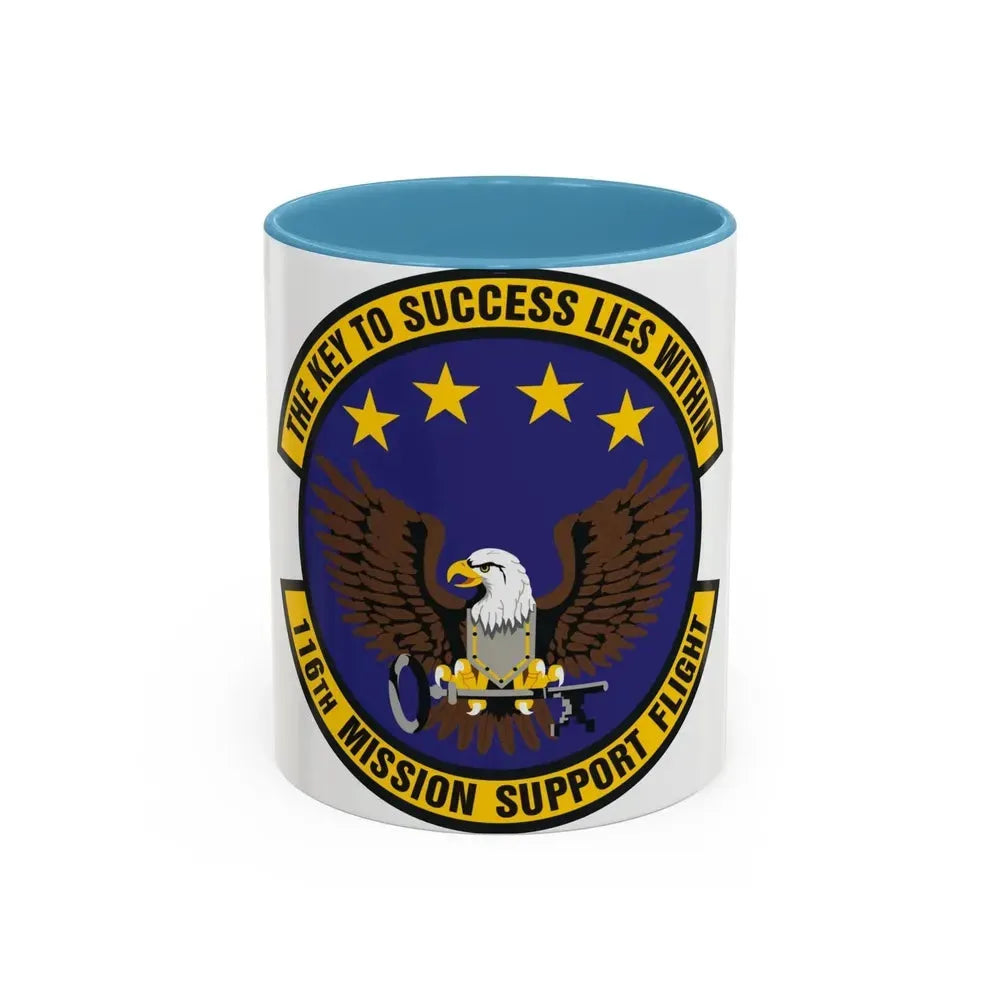 116th Mission Support Flight (U.S. Air Force) Accent Coffee Mug 11oz Light Blue - Go Mug Yourself