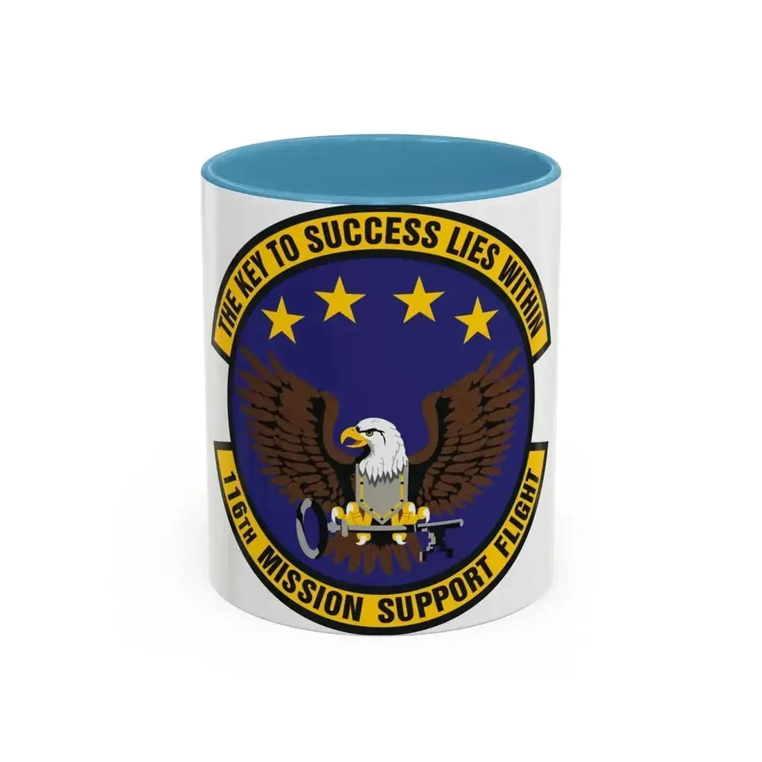 116th Mission Support Flight (U.S. Air Force) Accent Coffee Mug 11oz Light Blue - Go Mug Yourself
