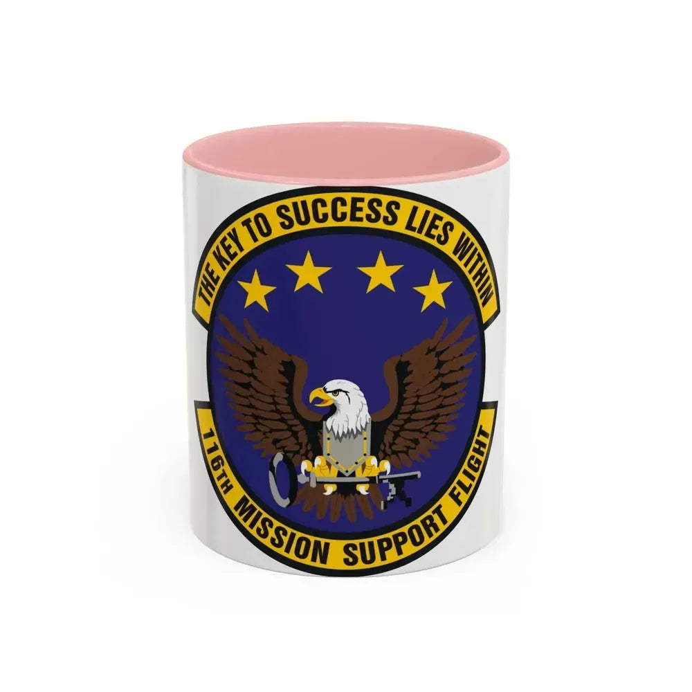 116th Mission Support Flight (U.S. Air Force) Accent Coffee Mug 11oz Pink - Go Mug Yourself