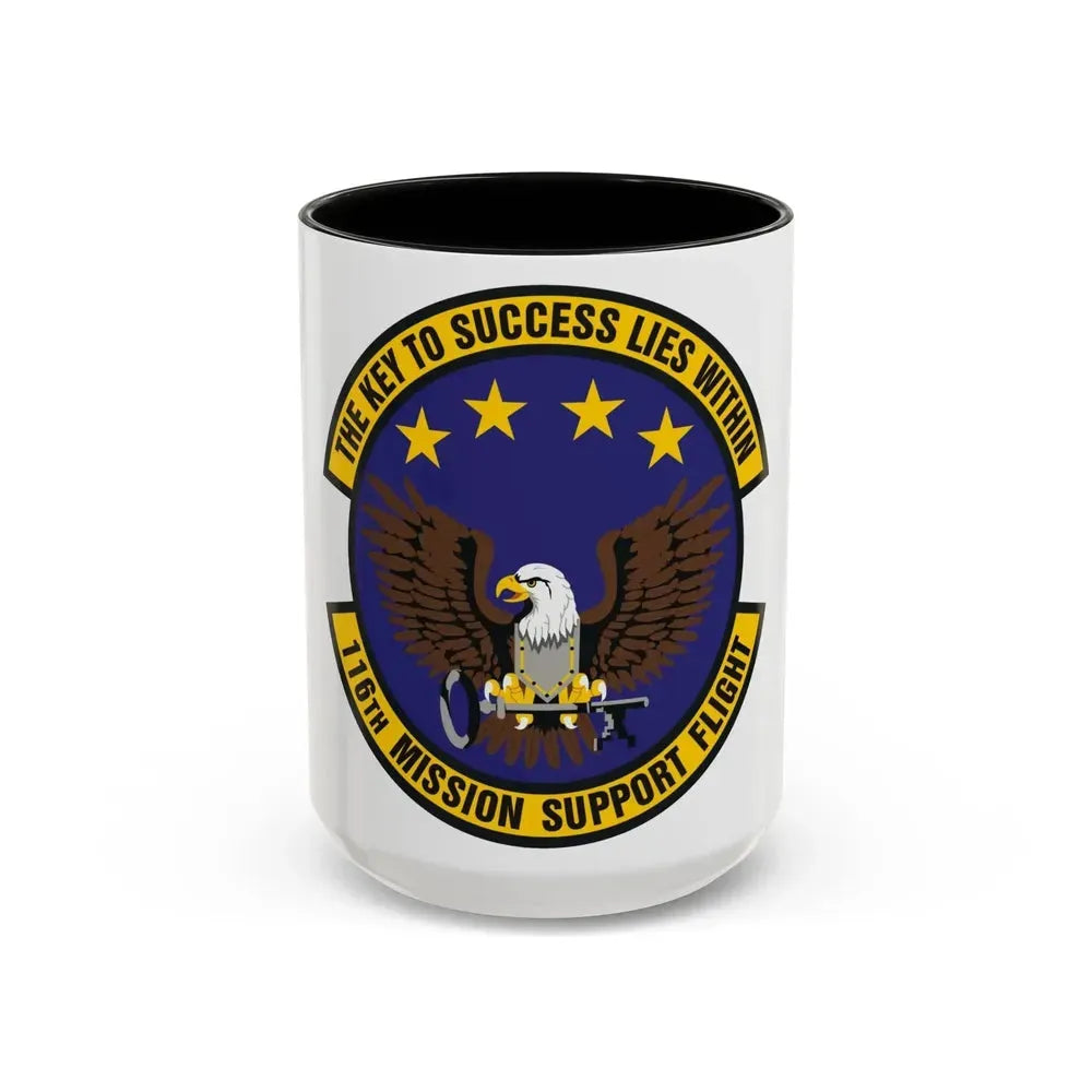 116th Mission Support Flight (U.S. Air Force) Accent Coffee Mug 15oz Black - Go Mug Yourself
