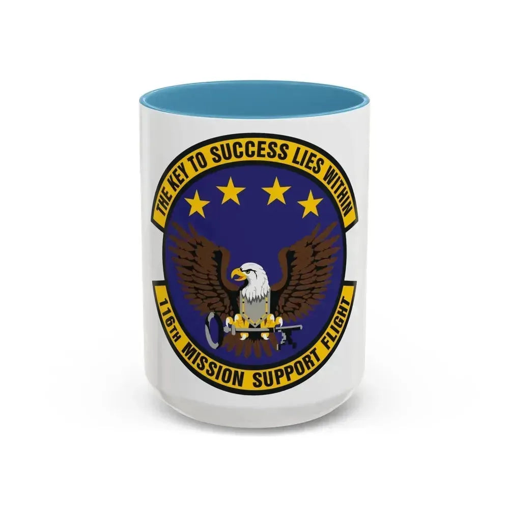 116th Mission Support Flight (U.S. Air Force) Accent Coffee Mug 15oz Light Blue - Go Mug Yourself
