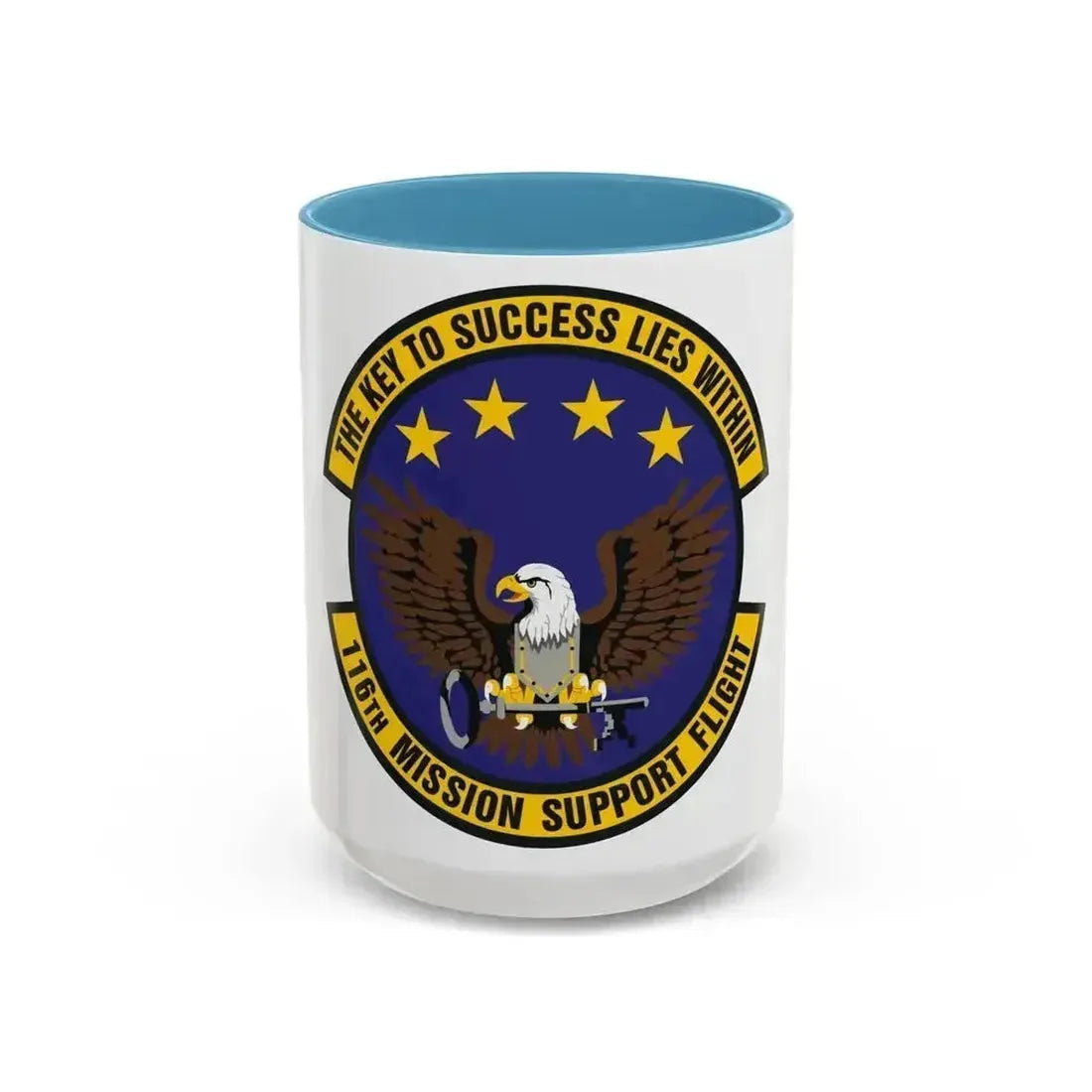 116th Mission Support Flight (U.S. Air Force) Accent Coffee Mug 15oz Light Blue - Go Mug Yourself
