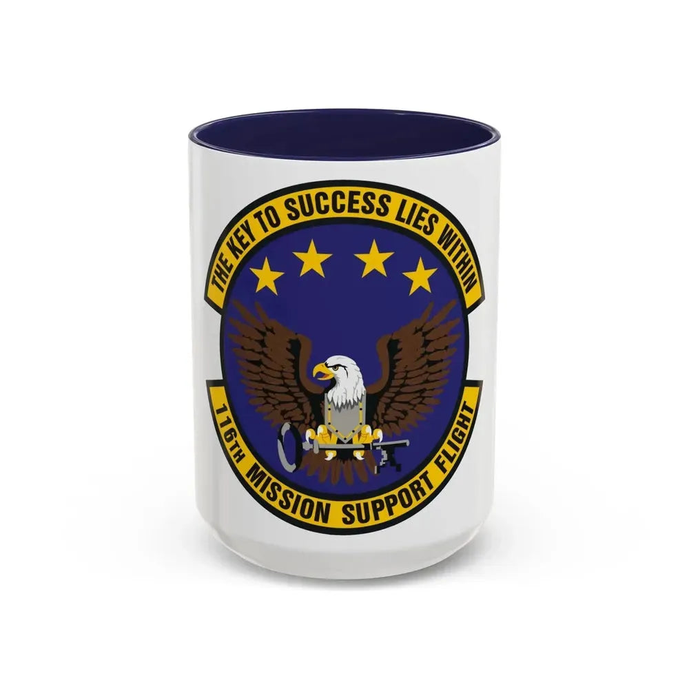 116th Mission Support Flight (U.S. Air Force) Accent Coffee Mug 15oz Navy - Go Mug Yourself