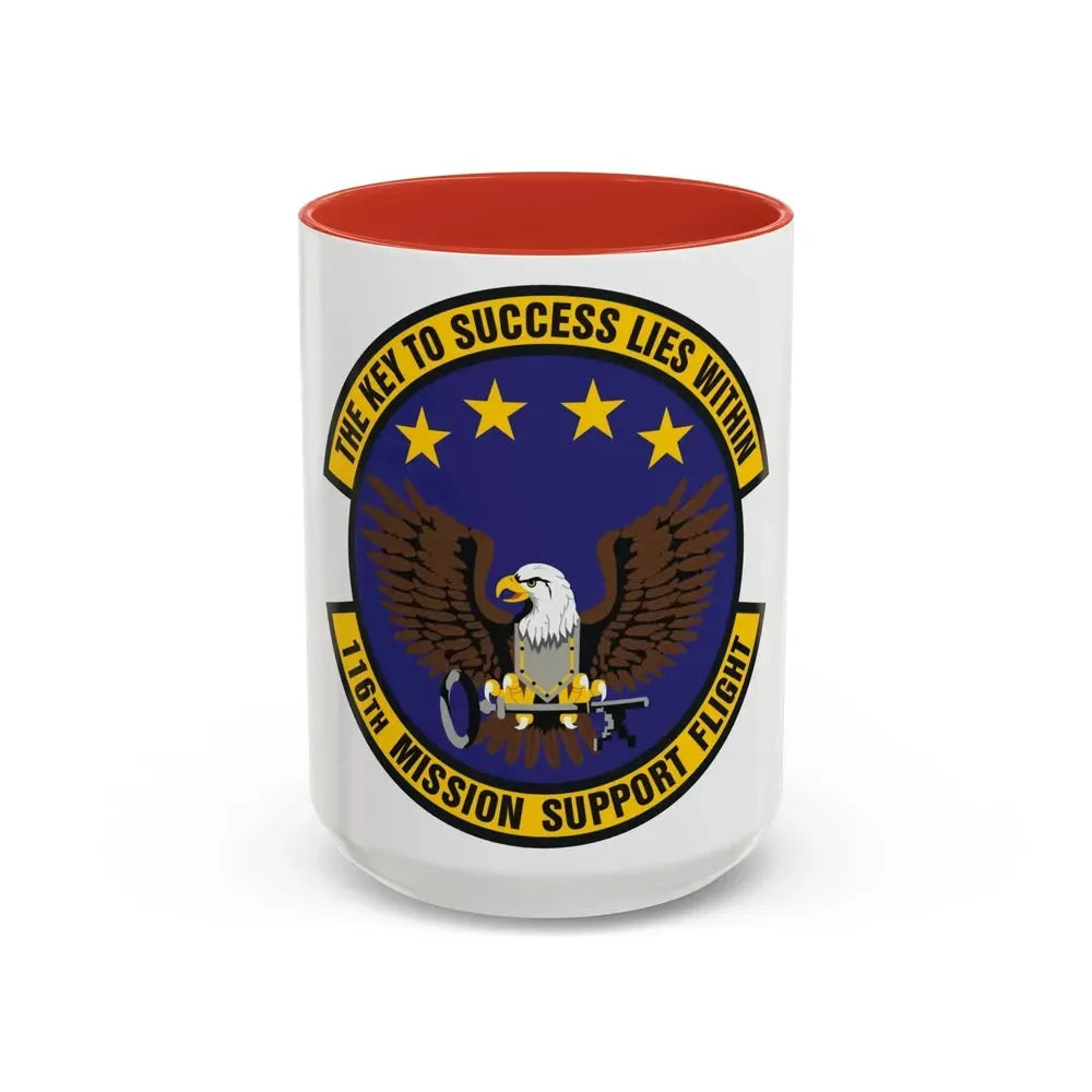 116th Mission Support Flight (U.S. Air Force) Accent Coffee Mug 15oz Red - Go Mug Yourself