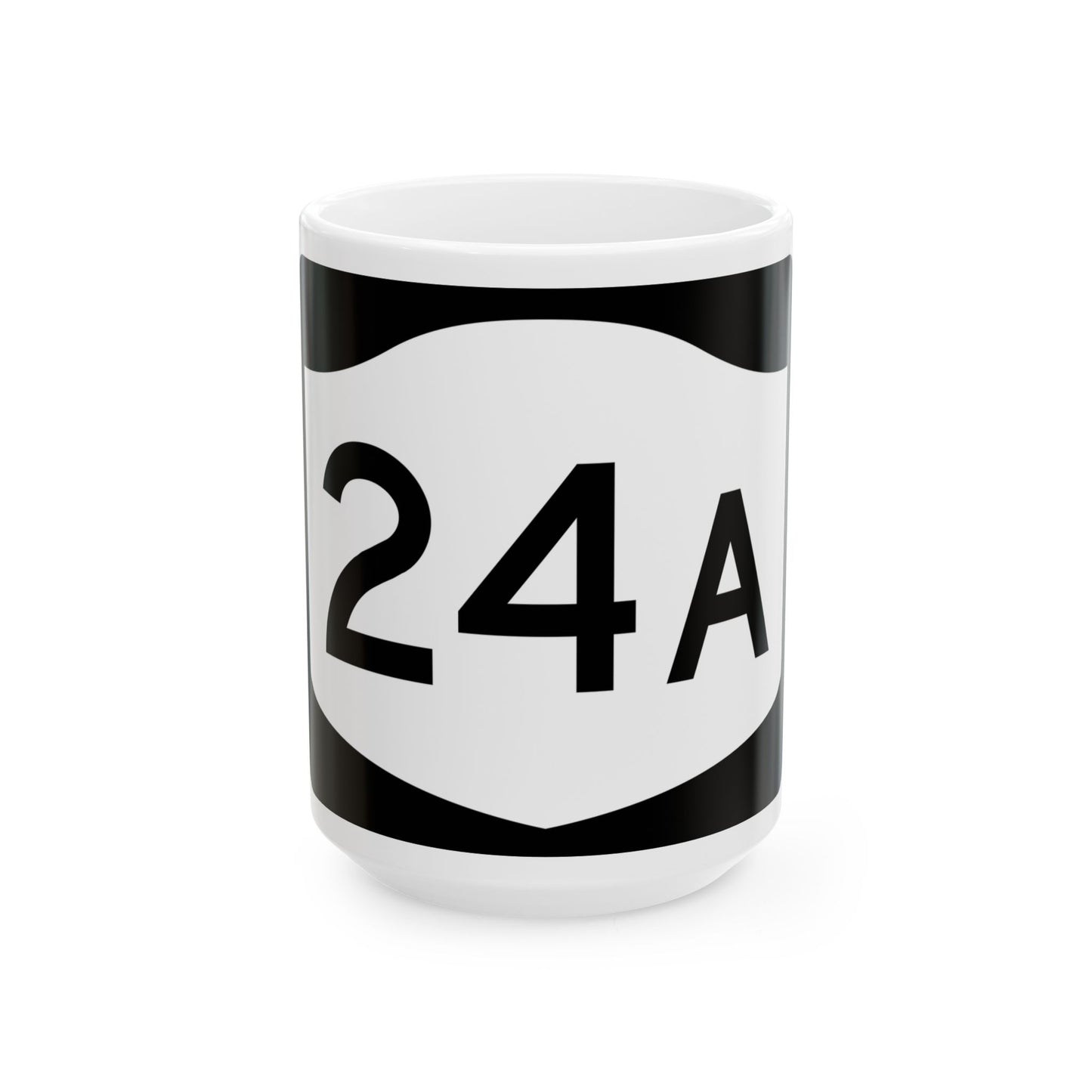 NY-24A (New York) (Road Sign) White Coffee Mug