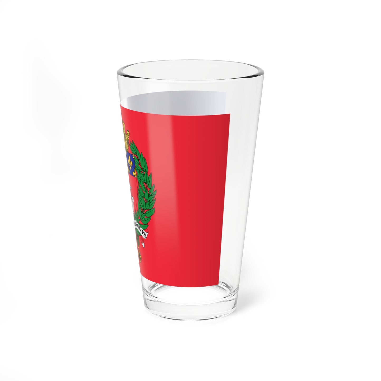 Flag of Paris with coat of arms (France) Pint Glass 16oz