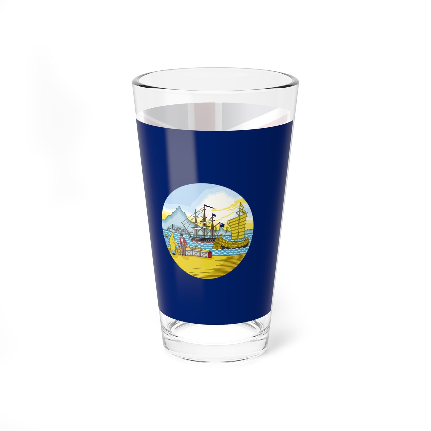 Flag of Hong Kong 1955-1959 (China) Pint Glass 16oz