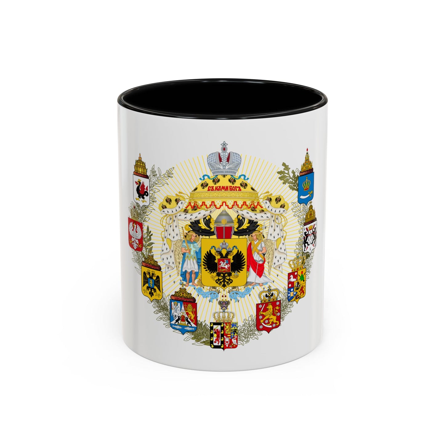 Middle Coat of Arms of the Russian Empire - Accent Coffee Mug