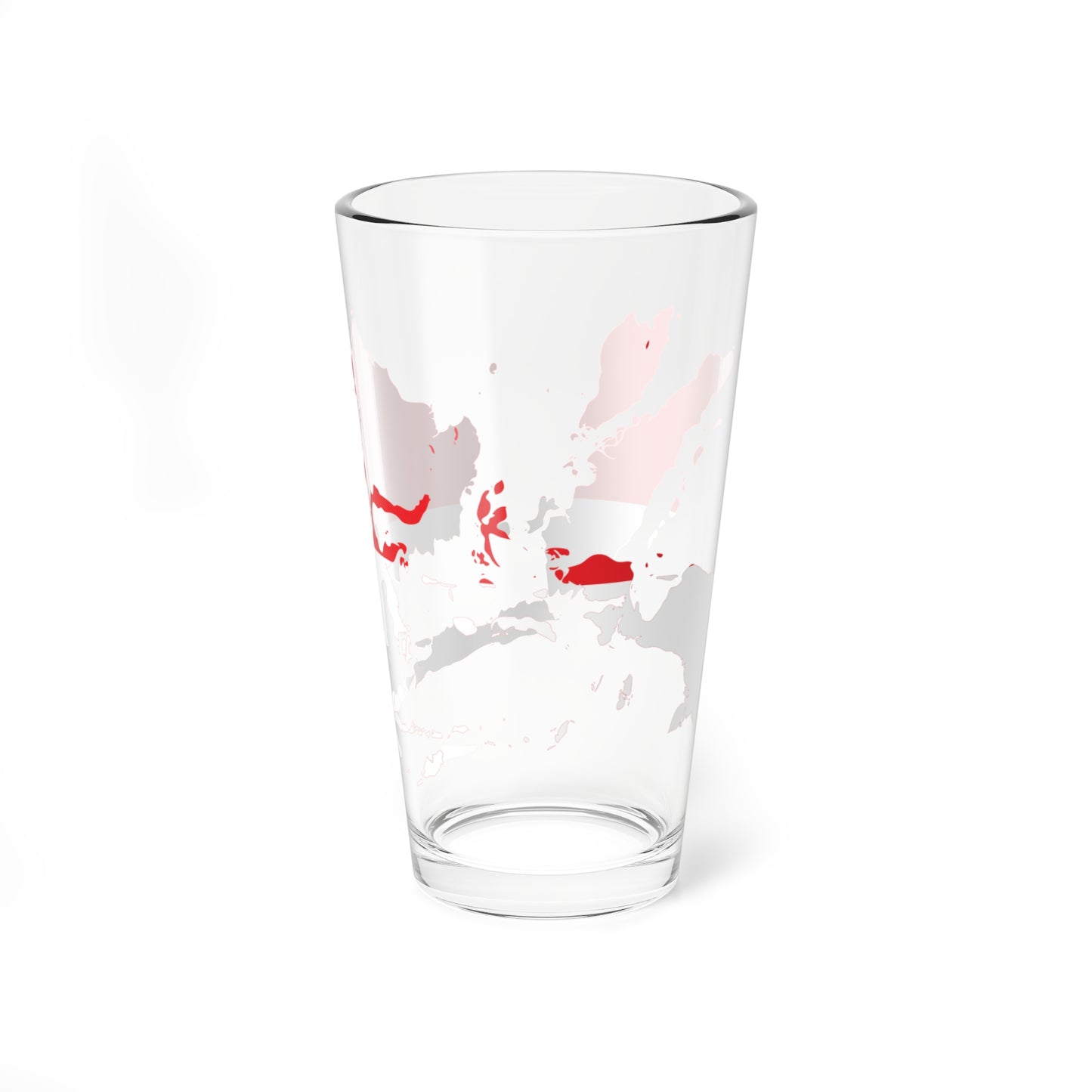 Greater Indonesia flag map (Indonesia) Pint Glass 16oz